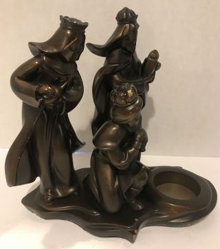 Partylite Holy Night Three Kings 3 Wisemen Antique Bronze Finish Tea Light