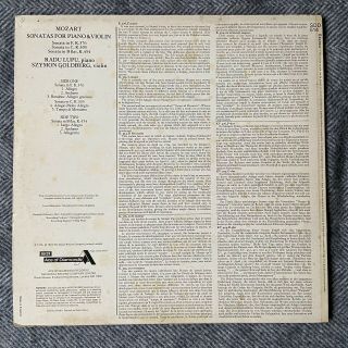 RARE SDD 514 Goldberg Lupu Mozart Sonatas 376 303 454 UK Decca Stereo LP EX,  /EX - 3