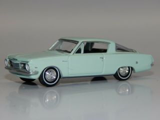 Auto World 1/64 1965 Plymouth Barracuda Sport Coupe Pale Blue 318 Vhtf Rare