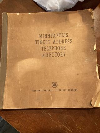 Rare 1955 Minneapolis Telephone Directory Northwestern Bell Telephone Company