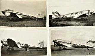 Four Rare Photographs Of Douglas Dc - 3s From Different Airlines