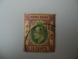 Hong Kong - China 1904 12c With Part 