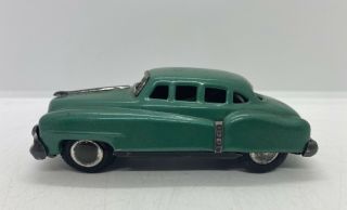 Antique Automobile Vintage 1950’s Green Tin Friction Toy Sedan Old Car Japan