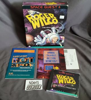 Space Quest 6: Roger Wilco In The Spinal Frontier Sierra Pc Big Box Game - Rare