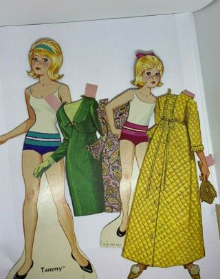 Vintage Tammy and Pepper (Tammy ' s little sister) Cut Outs Paper Dolls 2