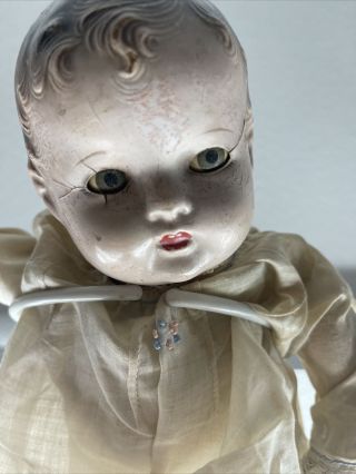 Vintage Ideal 13” Baby Doll W/sleepy Eyes Open Mouth