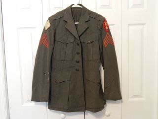 {rare} Early Ww2 U.  S.  Marine Corps With 2nd Marine Division Shoulder & White Di