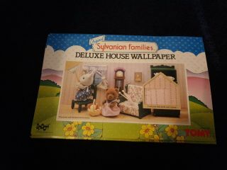 Vintage Sylvanian Families Deluxe House Wallpaper 7 Piece Set