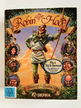 The Legend Of Robin Hood Conquests Of The Longbow Ibm 3.  5 " Sierra Rare Vtg1991