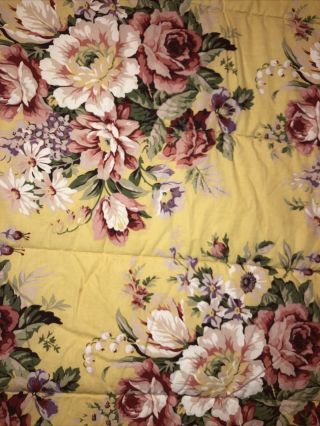 Rare Ralph Lauren Brooke Sophie Floral Stripe Roses Twin Comforter Gingham Trim