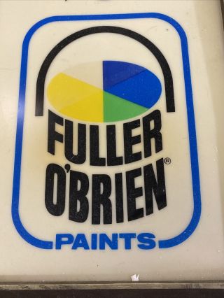Rare Vintage 1950s Fuller O ' Brien Paints Advertising Lighted Light Up Clock Sign 2