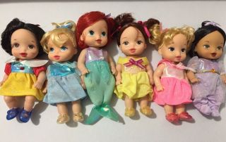 Disney Princess Mini Doll Set Cinderella,  Ariel,  Jasmine,  Snow White,  Belle