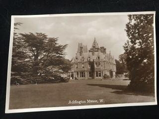 Addington Manor,  Addington,  Winslow,  Buckinghamshire Real Photo Postcard Rare