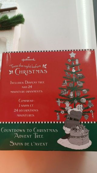 Hallmark Countdown To Christmas Advent Tree Resin Santa Christmas Tree Figurine