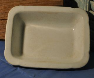 Antique Collectible Warranted Ironstone China John Edwards White Serving Dish