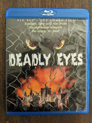 Deadly Eyes (scream Factory Blu - Ray/dvd,  2010,  2 - Disc Set Rare Out Of Print)