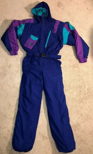 Nils Entrant One Piece Ski Suit Vintage Rare Purple Men 