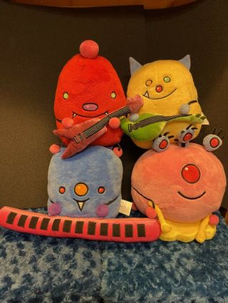 Disney Happy Monster Band Plush Set All 4 Rare Euc————— - Offers Welcome