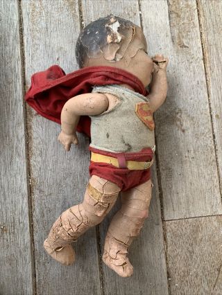 Antique 20 in all composition doll With Superman Outfit 3