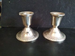 2 Vintage Duchin Creation Weighted Sterling Silver Candlesticks Candle Holders