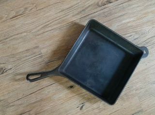 Rare Vintage Griswold Square Cast Iron Fry Skillet E No 768 A Pan Cookware