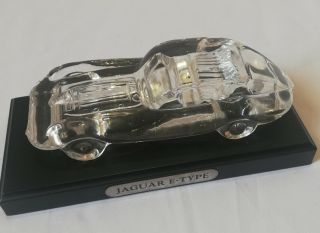 Jaguar E - Type Glass Ornamental Collectable Rare Cars 6 " X 2 "