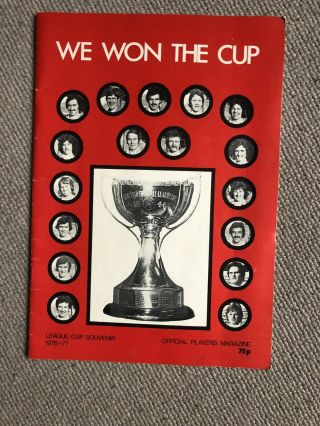 Aberdeen Fc “we Won The Cup” 1976 - 77 League Cup Rare Signed Souvenir Brochure