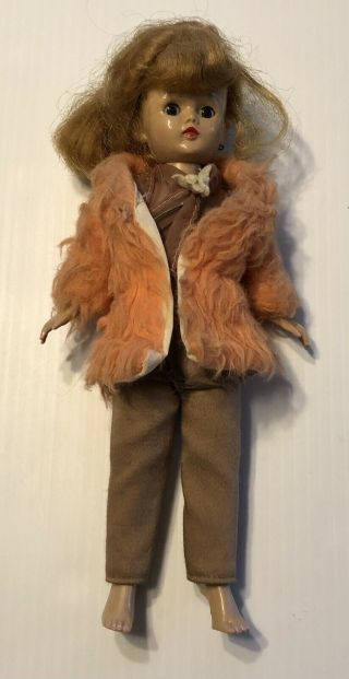 Vintage Vogue Jill Doll 1957 Sleepy Eyes,  Jointed,  With Clothes