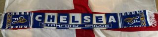 Chelsea Fc Vintage Cfc Football Scarf Made In Uk Washed Rare