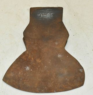 L507 - Antique Hand Forged Kent Style Axe Head Marked Henry Schilt Circa 1870s