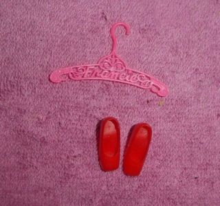 Vintage Francie Doll Clothes - Mod Era Francie Or Clone Dark Red Shoes