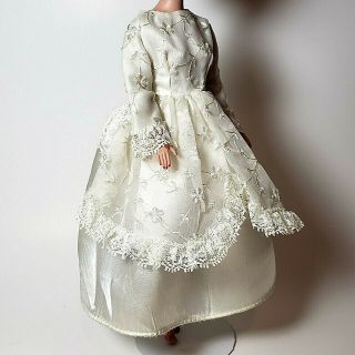Vintage Barbie Clone Wedding Dress White Satin & Lace Babs Suzette Premier Wendy