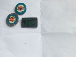 The Jam Vintage Tour Badges Two One Who Badge From Film Cinema Steel Rare