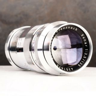 :schneider Kreuznach Xenar 135mm F3.  5 Heavy Chrome Exakta Mount Lens [rare]