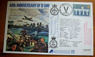 Rare - Rear Admiral Edward Gueritz Signed 40th Anniversary Of D - Day Cover
