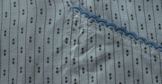 6326 Large Piece antique 1890 - 10s cotton fabric,  white shirting with black bits 3