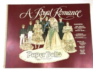 Vintage1983 Princess Diana A Royal Romance Paper Dolls Book Peggy Rosamond Uncut