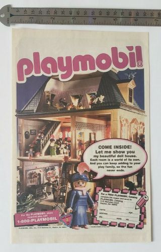 Playmobil Vintage Doll House Rare Print Advertisement