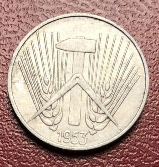 Germany Ddr 5 Pfennig 1953 E - Rare