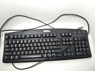 Vintage Rare Dell Keyboard Model Sk8110 With Purple Plug Ps2