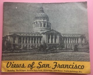 Bu255 Antique Picture Book 1930 Views Of San Francisco Golden Gate Bridge