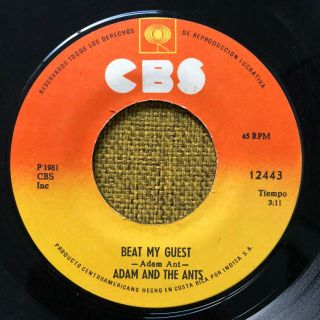 Adam & The Ants - Stand And Deliver / Beat My Guest - Rare Costa Rica 45