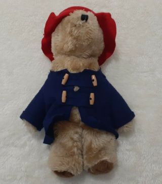 Vintage Eden Paddington Bear Plush Stuffed Animal Blue Coat Red Hat 1981 14 "