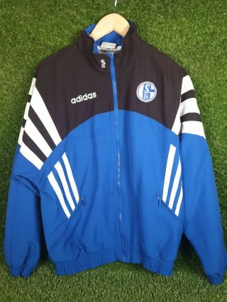 Schalke 04 Vintage 1995/97 Rare Adidas Football Training Track Jacket Size M