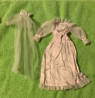 Vintage Barbie Wedding Dress And Veil 7839