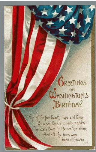 Embossed Antique Postcard George Washington 