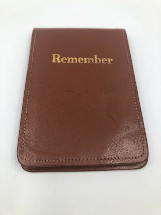 Leather Pocket Notebook Mini - Vintage Barry Wehmiller Machinery Co
