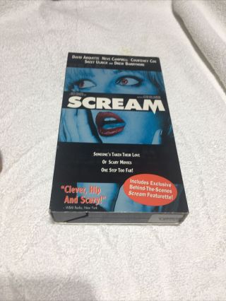 Scream (vhs) Exclusive Rare Blue Covet Art / Drew Barrymore Oop