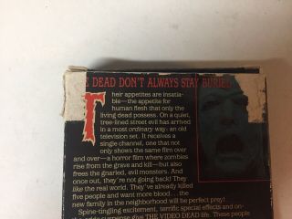 The Video Dead VHS Horror Rare Embassy Home Entertainment Release Violence Gore 3