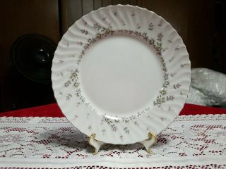 Vintage Style House Fine China Dinner Plate Picardy Pink Gray White Very Elegant